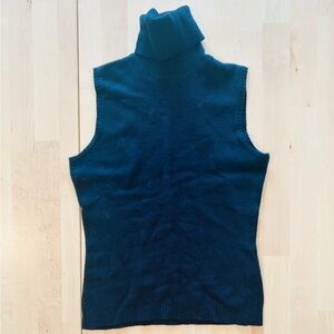 Ralph Lauren Sport WOOL & CASHMERE Sleeveless Turtleneck - Navy XS